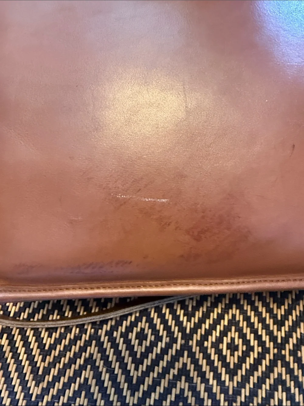 VINTAGE COACH WILLIS BAG 9927 British Tan with Brass